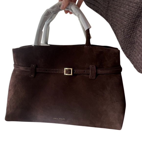 Manu Atelier Le chambon 35 Deep Brown Suede bag - Picture 1 of 6